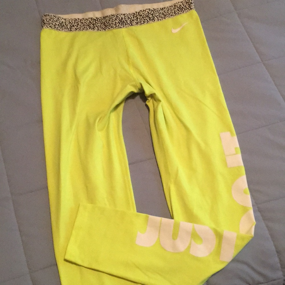 NIKE PRO DRY FIT RUNNING YOGA PANTS LEGGINGS SZ L